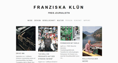 Desktop Screenshot of franziskakluen.de